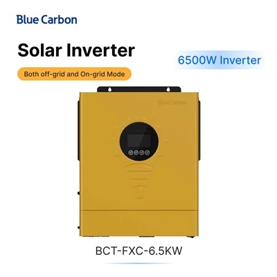 Поставщик солнечной системы Blue Carbon, солнечный гибридный инвертор мощностью 6,5 кВт по разумной цене